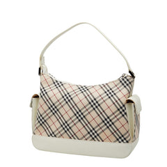 バーバリー ノバチェック ハンドバッグ ベージュ マルチカラー キャンバス レザー レディース BURBERRY 【中古】
