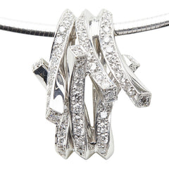 K18WG ホワイトゴールド ダイヤ0.70ct ペンダント ネックレス レディース 【中古】