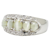 Pt900 プラチナ キャッツアイ1.39ct ダイヤ0.06ct リング 指輪 レディース 11.5号 【中古】