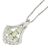 Pt900 プラチナ Pt850 プラチナ キャッツアイ1.49ct ダイヤ0.04ct ネックレス レディース 【中古】