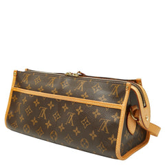 ルイ ヴィトン モノグラム ポパンクール ロン 斜め掛け ショルダーバッグ M40008 ブラウン PVC レザー レディース LOUIS VUITTON 【中古】