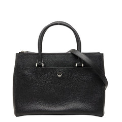 エム シー エム ビジネスバッグ ショルダーバッグ 2WAY ブラック レザー メンズ MCM 【中古】