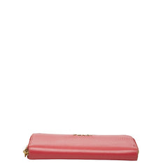 フェンディ ラウンドファスナー 長財布 8M0024 ピンク レザー レディース FENDI 【中古】