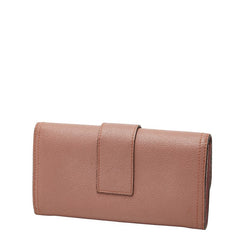 バーバリー 長財布 ピンクベージュ レザー レディース BURBERRY 【中古】