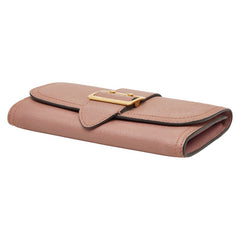 バーバリー 長財布 ピンクベージュ レザー レディース BURBERRY 【中古】