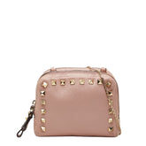 ヴァレンティノ ロックスタッズ ショルダーバッグ ピンク レザー レディース VALENTINO 【中古】