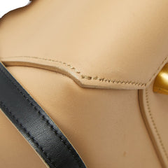 セリーヌ ベルトバッグ ハンドバッグ ショルダーバッグ 2WAY ベージュ ブラック レザー レディース CELINE 中古