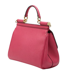 ドルチェアンドガッバーナ シシリー ハンドバッグ ショルダーバッグ 2WAY ピンク レザー レディース DOLCE&GABBANA 【中古】