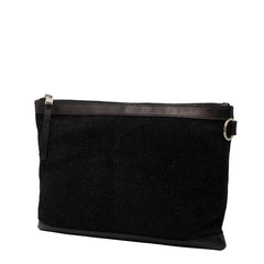 バレンシアガ クラシック クリップM クラッチバッグ セカンドバッグ 273022 ブラック スウェード レザー メンズ BALENCIAGA 【中古】