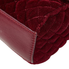 ドルチェアンドガッバーナ キルティング ハンドバッグ ショルダーバッグ 2WAY レッド マルチカラー ベルベット レディース DOLCE&GABBANA 【中古】