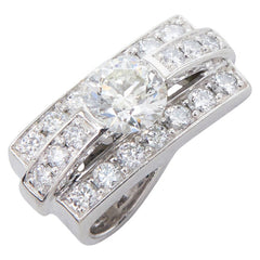Pt950 プラチナ ダイヤ0.272ct ダイヤ0.18ct ペンダント ネックレス レディース 【中古】