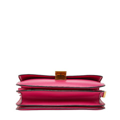 セリーヌ クラシックボックス ミディアム ショルダーバッグ ピンク レザー レディース CELINE 中古