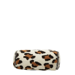 ステラマッカートニー レオパード ファーフリーファー ファラベラ トートバッグ ホワイト ブラウン ボア レディース Stella McCartney 【中古】