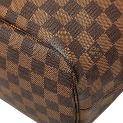 ルイ ヴィトン ダミエ ネヴァーフルMM トートバッグ N51105 ブラウン PVC レザー レディース LOUIS VUITTON 【中古】