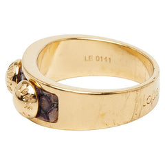 ルイ ヴィトン バーグ ギミア クルー リング 指輪 #M M66421 ゴールド メッキ レディース LOUIS VUITTON 【中古】