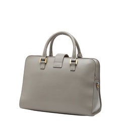 サンローラン YSLロゴ ハンドバッグ ショルダーバッグ 2WAY グレー レザー レディース SAINT LAURENT 【中古】