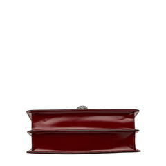 グッチ バンブー タイガーヘッド ハンドバッグ チェーン ショルダーバッグ 495881 レッド レザー ラインストーン レディース GUCCI 【中古】