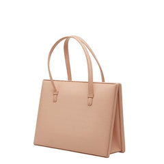 ロエベ リピートアナグラム ハンドバッグ トートバッグ ピンクベージュ レザー レディース LOEWE 【中古】