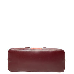 トリーバーチ ハンドバッグ ショルダーバッグ 2WAY ワインレッド オレンジ レザー レディース Tory Burch 【中古】