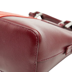 トリーバーチ ハンドバッグ ショルダーバッグ 2WAY ワインレッド オレンジ レザー レディース Tory Burch 【中古】