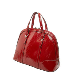 グッチ マイクログッチシマ ハンドバッグ 309617 レッド PVC レザー レディース GUCCI 【中古】
