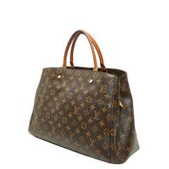 ルイ ヴィトン モノグラム モンテーニュMM ハンドバッグ ショルダーバッグ 2WAY M41056 ブラウン PVC レザー レディース LOUIS VUITTON 【中古】