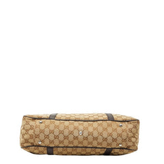 グッチ GGキャンバス ショルダーバッグ トートバッグ 232957 ベージュ ピンク キャンバス レザー レディース GUCCI 【中古】