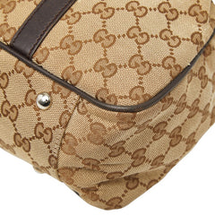 グッチ GGキャンバス ショルダーバッグ トートバッグ 232957 ベージュ ピンク キャンバス レザー レディース GUCCI 【中古】
