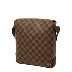 ルイ ヴィトン ダミエ ブルックリンPM ショルダーバッグ N51210 ブラウン PVC レザー レディース LOUIS VUITTON 【中古】