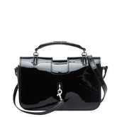 サンローラン シャーロットトイ ロゴ ショルダーバッグ 470387 ブラック パテントレザー レディース SAINT LAURENT 【中古】