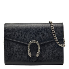 グッチ デュオニソス チェーンウォレット ショルダーバッグ 401231 ブラック PVC レザー レディース GUCCI 【中古】