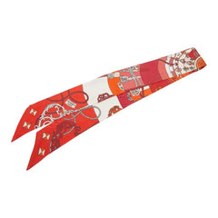 エルメス ツイリー TOURS DE CLES 鍵の螺旋 スカーフ レッド マルチカラー レディース HERMES 【中古】