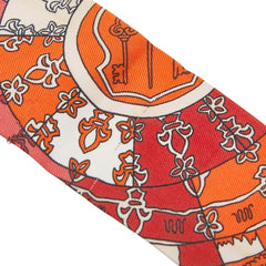 エルメス ツイリー TOURS DE CLES 鍵の螺旋 スカーフ レッド マルチカラー レディース HERMES 【中古】