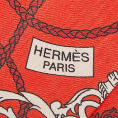 エルメス ツイリー TOURS DE CLES 鍵の螺旋 スカーフ レッド マルチカラー レディース HERMES 【中古】
