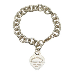 ティファニー リターントゥ ハートタグ チェーン ブレスレット シルバー SV925 シルバー レディース TIFFANY&Co. 【中古】