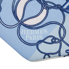 エルメス ツイリー COUP DE FOUET AU BLOC スカーフ ブルー マルチカラー レディース HERMES 【中古】