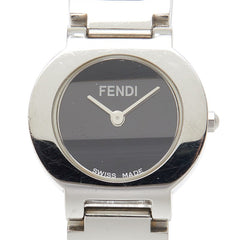 フェンディ オロロジ 腕時計 3050L クオーツ ブラック文字盤 ステンレススチール レディース FENDI 【中古】