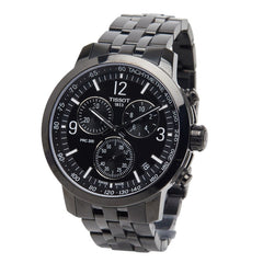 ティソ PRC200 クロノグラフ 腕時計 T114417A クオーツ ブラック文字盤 ステンレススチール メンズ TISSOT 【中古】