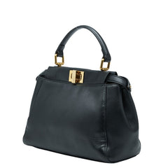 フェンディ ピーカブー ミニ ハンドバッグ ショルダーバッグ 2WAY 8BN244 ブラック レザー レディース FENDI 【中古】