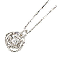 Pt900 プラチナ Pt850 プラチナ ダイヤ0.170ct ペンダント ネックレス レディース 【中古】