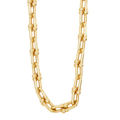 ティファニー ハードウェア スモールリンク ネックレス K18YG イエローゴールド Au750刻印 レディース TIFFANY&Co. 【中古】