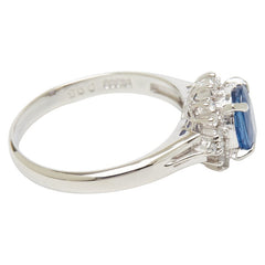 Pt900 プラチナ サファイア0.95ct ダイヤ0.13ct リング 指輪 レディース 11号 【中古】