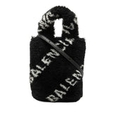 バレンシアガ エブリデイ ハンドバッグ ショルダーバッグ 2WAY 596564 ブラック フェイクファー レザー レディース BALENCIAGA 中古