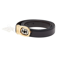 グッチ ベルト リバーシブル ブラック ブラウン レザー レディース GUCCI 【中古】