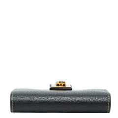 サルヴァトーレフェラガモ ガンチーニ 二つ折り財布 ブラック ゴールド金具 レザー レディース Salvatore Ferragamo 中古