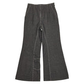 シャネル ココマーク デニムパンツ フレアパンツ サイズ36 P17666V09976 グレー コットン ラインストーン レディース CHANEL 【中古】