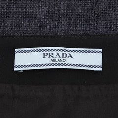 プラダ ミニスカート ツイード サイズ 46 ネイビー ホワイト シルク レディース PRADA 【中古】