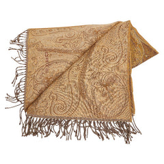 エトロ ペイズリー ストール ベージュ ブラウン ウール レディース ETRO 【中古】