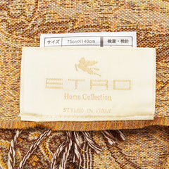 エトロ ペイズリー ストール ベージュ ブラウン ウール レディース ETRO 【中古】