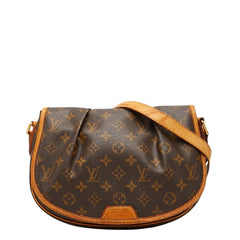 ルイ ヴィトン モノグラム メニルモンタンPM 斜め掛け ショルダーバッグ M40474 ブラウン PVC レザー レディース LOUIS VUITTON 【中古】